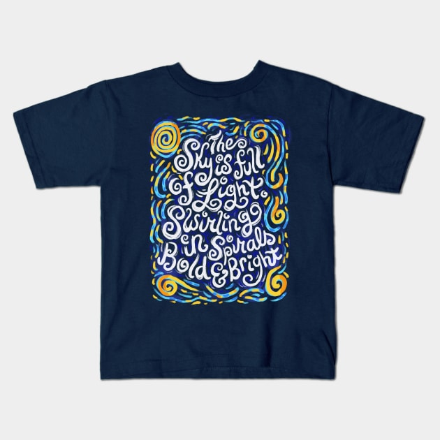 Starry Night Kids T-Shirt by risarodil